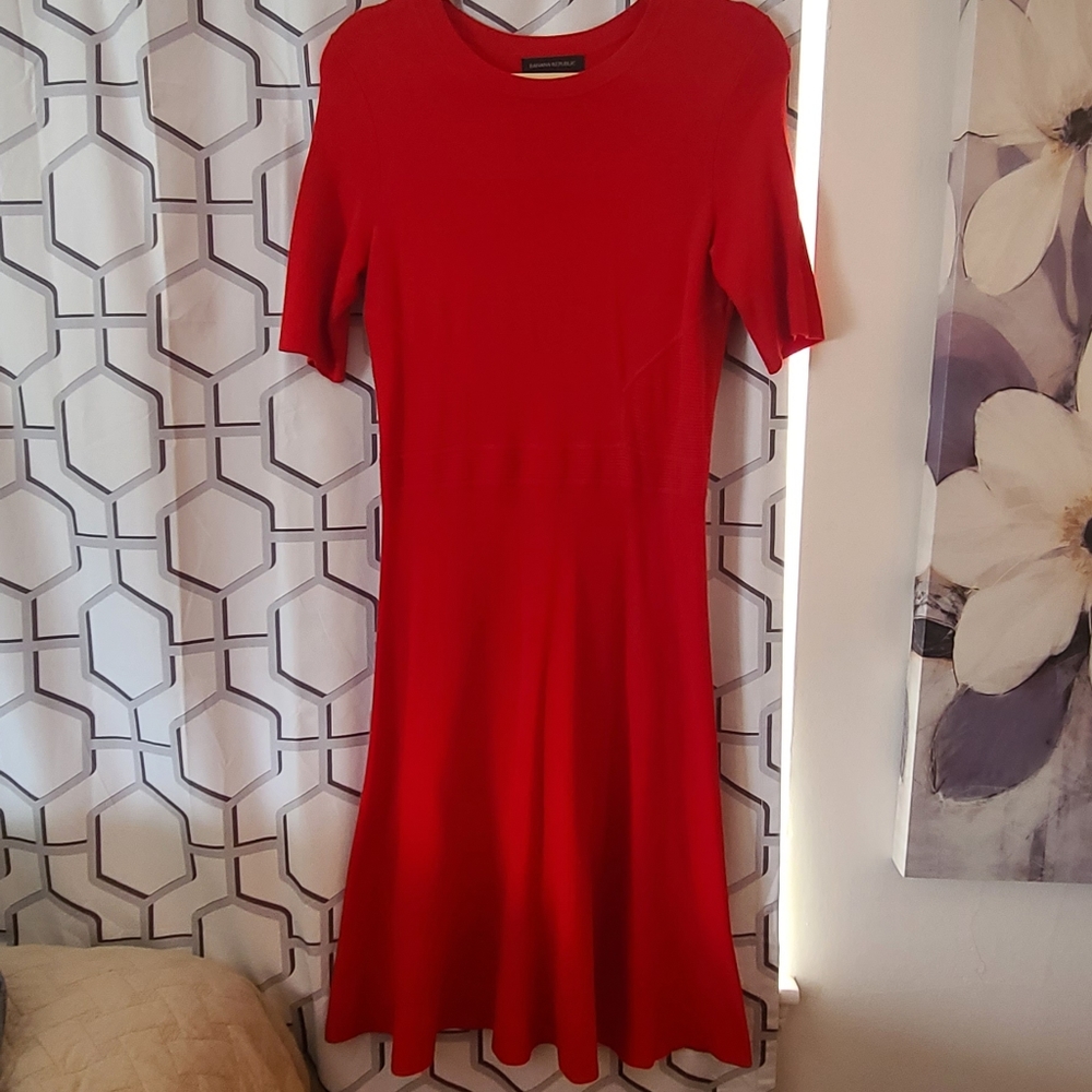 Banana Republic red sweater dress size small